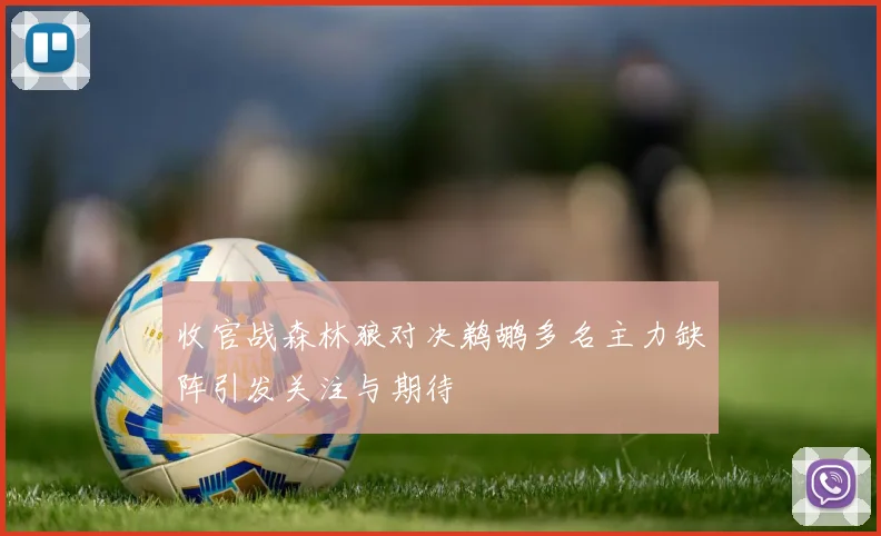 收官战森林狼对决鹈鹕多名主力缺阵引发关注与期待